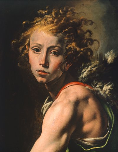 Davidsfigur, detalj från David med Goliats huvud, av Tanzio da Varallo (1575-1635) av Tanzio da Varallo