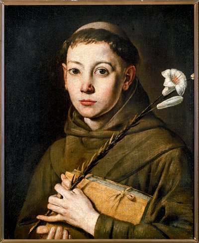 Italien, Varallo, målning av Sankt Antonius av Tanzio da Varallo