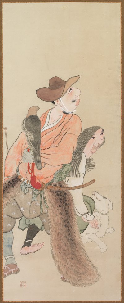 Genrefigurer, ca. 1816. av Tatabe Socho