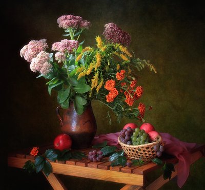 Höstligt blomsterstilleben av Tatyana Skorokhod