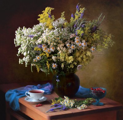 Stilleben med vildblommor på sommaren av Tatyana Skorokhod