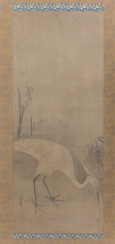 White Heron Shirosagi zu, tidigt 1600-tal. av Tawaraya Sotatsu