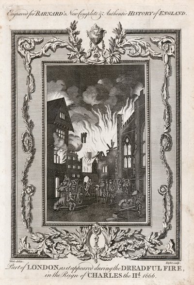 Great Fire of London, 1666 c1783 av Taylor