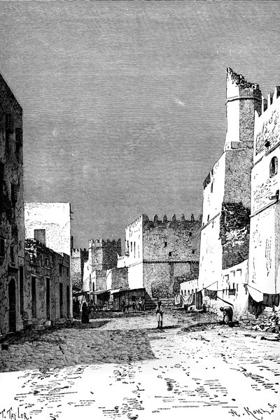 Leonec Street, Sfakes, Nordafrika, 1895. av Taylor
