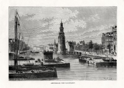 Kalkmarkt, Amsterdam, Holland, 1879 av Taylor
