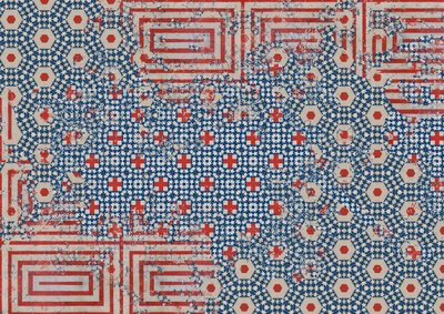 Abstrakt flagga, 2014 (Collage på duk) av Teis Albers
