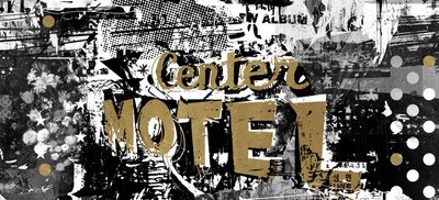 Center Motel, 2015 (Collage på duk) av Teis Albers