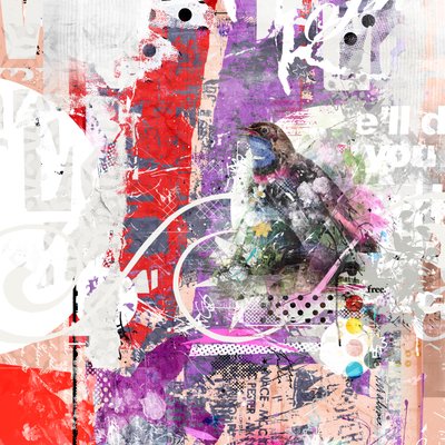 Get it On, 2015 (Collage på duk) av Teis Albers