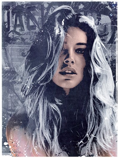 Grace, 2014 (Collage på duk) av Teis Albers