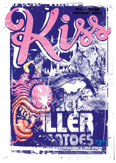 Kiss Killer, 2015 (Collage på duk) av Teis Albers