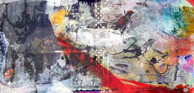 Pretty Birdy, 2015 (blandade media på duk) av Teis Albers