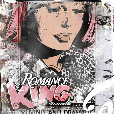 Romance King, 2014 (akryl, sprayfärg på duk) av Teis Albers