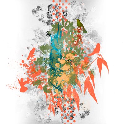 Tree of Birds, 2016 (Collage på duk) av Teis Albers