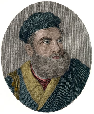 Porträtt av Marco Polo av Teodoro (after) Matteini