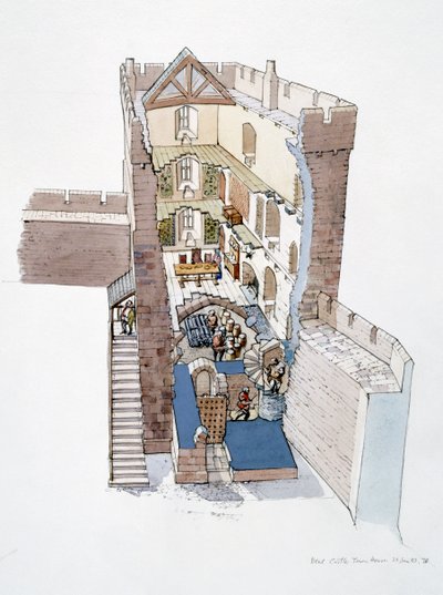 Etal slott, c1300-talet, c1990-2010 av Terry Ball