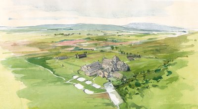Hailes Abbey, c1200-talet, 1990-2010 av Terry Ball