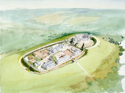Restormel Castle, 1300-talet, c1990-2010 av Terry Ball