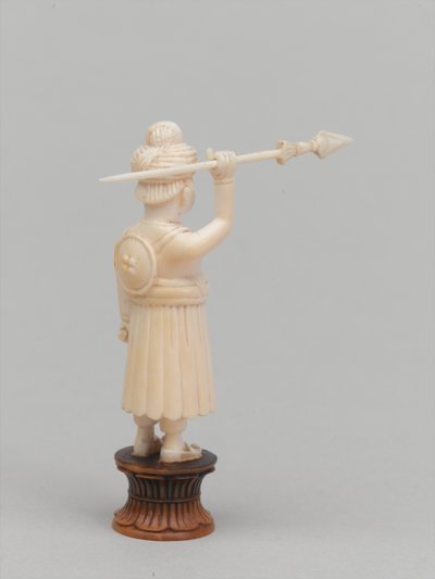 Svart bonde, schackpjäs, Indien, 1820 ca av Tessier