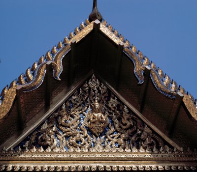 Detalj av en dörr av Thai School