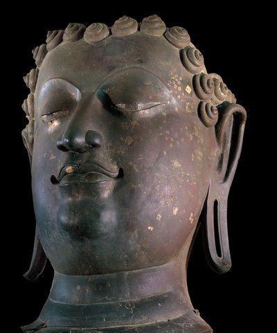Jättebuddhahuvud, Lanna-stil (brons) av Thai School