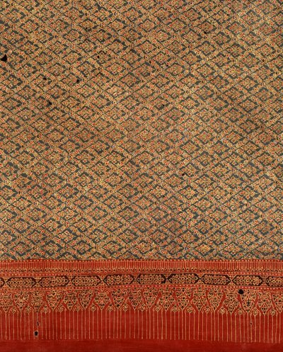 Guldmålat tyg för kungligheter (textil) av Thai School