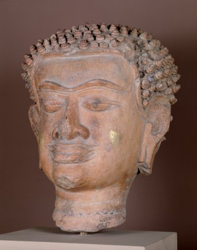 Chef för Buddha, Haripunjaya Kingdom (terrakotta) av Thai School