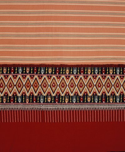 Lanna Tai Yuan-tyg med diamantformad Jok, Mae Chaem, norra Thailand (textil) av Thai School