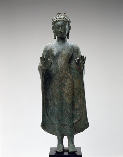 Stående Buddha, sent 800-tal (brons) av Thai School