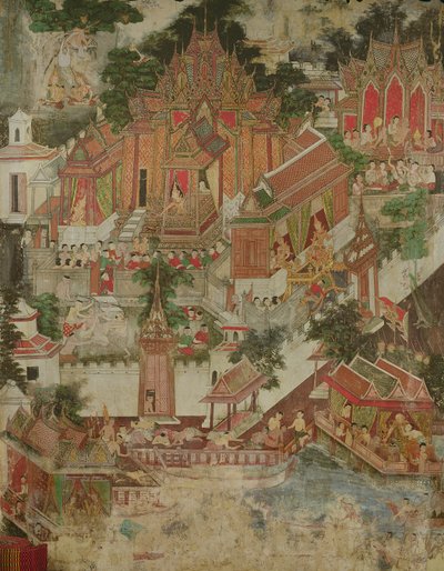 Vessantara Jataka, Wat Suwannaram, Thonburi, 1831 av Thai School