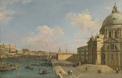 Ingång till Canal Grande, Venedig, mot öster, ca 1730-talet (olja på duk) av The Bateman Master