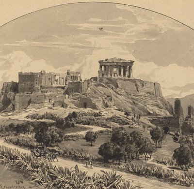 Akropolis från väst av Themistocles von Eckenbrecher
