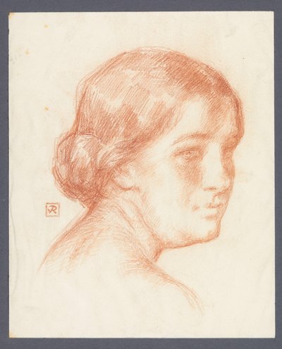 Porträtt av en okänd kvinna av Theo Van Rysselberghe (signed by artist)