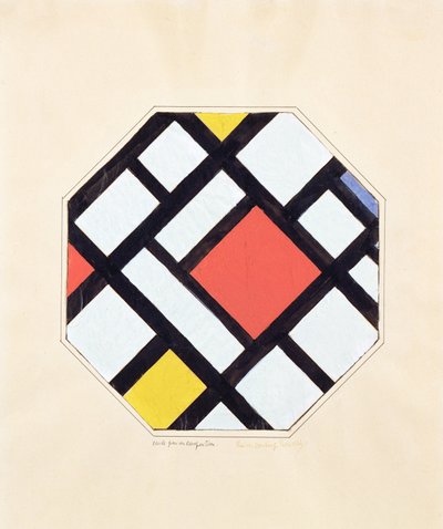 Studera för en komposition, 1923 av Theo van Doesburg