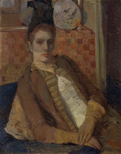 Porträtt av en sittande dam av Théo van Rysselberghe