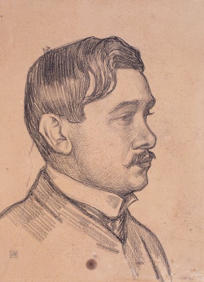 Porträtt av Maurice Maeterlinck av Théo van Rysselberghe