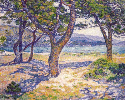 The Mediterranean at Le Lavandou av Théo van Rysselberghe
