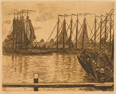 Volendam (Nederländerna), båtar på redden av Théo van Rysselberghe