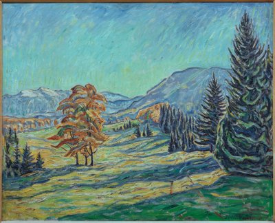Höstens bergslandskap av Theo von Brockhusen