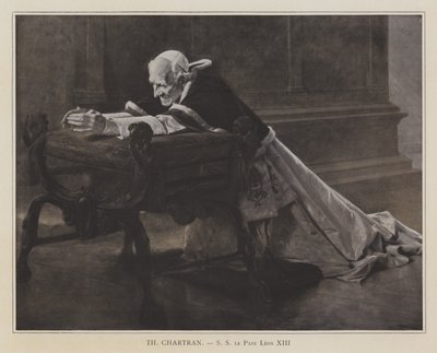 Påve Leo XIII (litografi) av Theobald (after) Chartran
