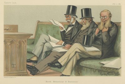 Hennes Majestäts opposition: Lord J J Manners, Sir S H Northcote och Sir R A Cross. av Theobald Chartran