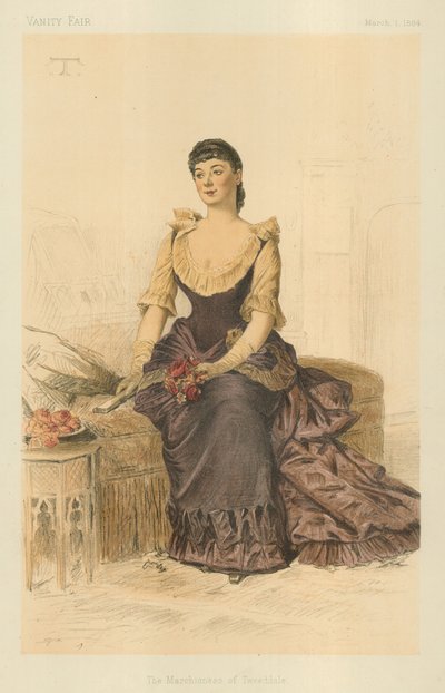 The Marchioness of Tweeddale, 1 mars 1884, Vanity Fair-tecknad serie av Theobald Chartran