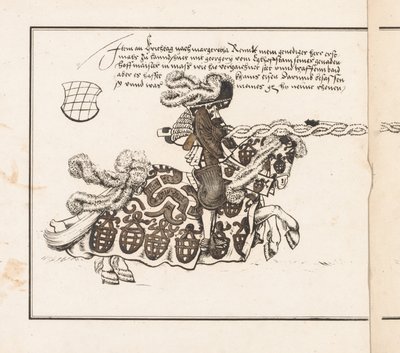 Boka om turneringar: Jouster Facing Right av Theobald Senefelder