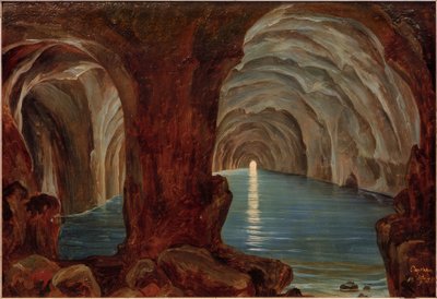 Blå grotta på Capri av Theobald von Oer