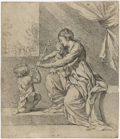 Maria med Kristus och Johannes Döparen av Theodoor Rombouts