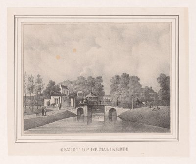 Malie-bron i Utrecht Utsikt över Maliebron (titel på objekt) av Theodoor Soeterik (possibly)