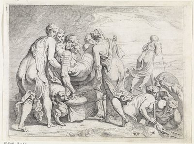 Faiaken tar med den sovande Odysseus till Ithaka The Labours of Odysseus (serietitel) av Theodoor van Thulden