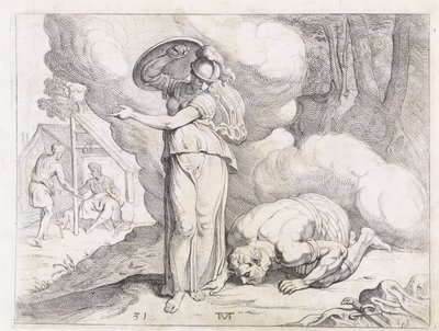 Minerva visar Ithaca för Odysseus The Labours of Odysseus (serietitel) av Theodoor van Thulden