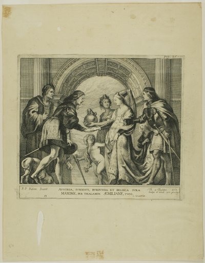 Maximilian av Österrikes äktenskap med Maria av Burgund av Theodoor van Thulden