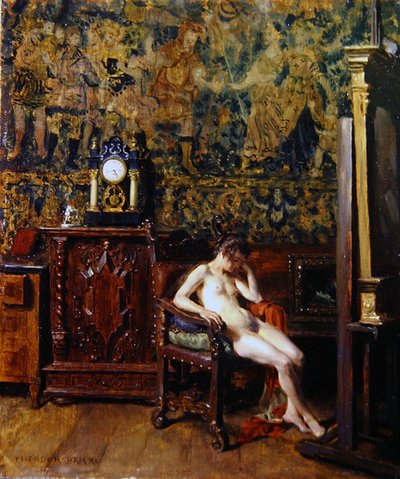 Modellen (olja på panel) av Theodor Baierl