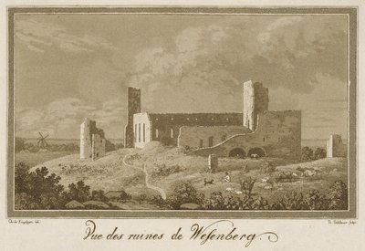Vy över ruinerna av Rakvere slott av Theodor Gehlhaar